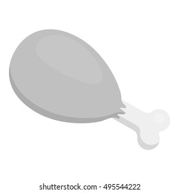 Ham vector icon in monochrome style for web