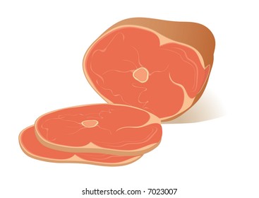 Ham. Vector illustration.