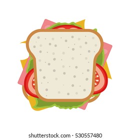 Ham and vegetable sandwich icon