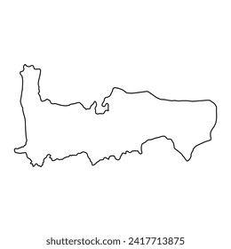 Hama Governorate map, administrative division of Syria. Vector illustration.