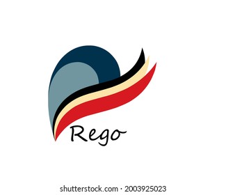 Hamabar logo illustration facing sideways and horns wavy from the side, this logo is suitable in the business of buying and selling and shops, against a white background