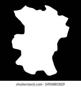 Mapa de la provincia de Hamadan, división administrativa de Irán. Ilustración vectorial.
