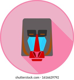 Hamadryad icon flat colorful vector illustration