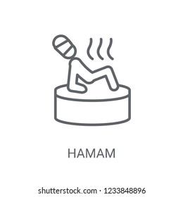 Hamam icon. Trendy Hamam logo concept on white background from sauna collection. Suitable for use on web apps, mobile apps and print media.