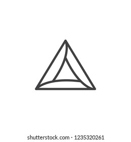 Hamantaschen cookies outline icon. linear style sign for mobile concept and web design. Jewish food simple line vector icon. Symbol, logo illustration. Pixel perfect vector graphics