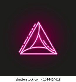 Hamantaschen neon style icon. Simple thin line, outline vector of judaism icons for ui and ux, website or mobile application