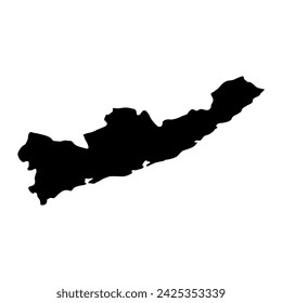Hambantota District map, administrative division of Sri Lanka. Vector illustration.