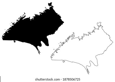 Hamblen County, State Of Tennessee (U.S. County, United States Of America, USA, U.S., US) Map Vector Illustration, Scribble Sketch Hamblen Map