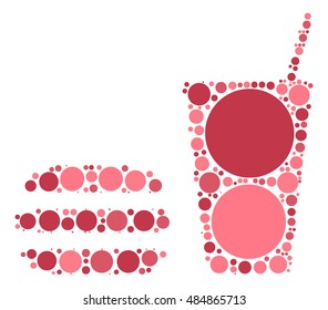 Hamburg beverages shape vector design by color point