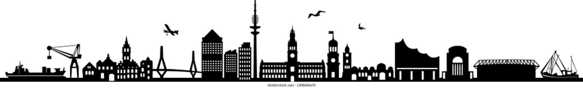 Hamburg City Skyline