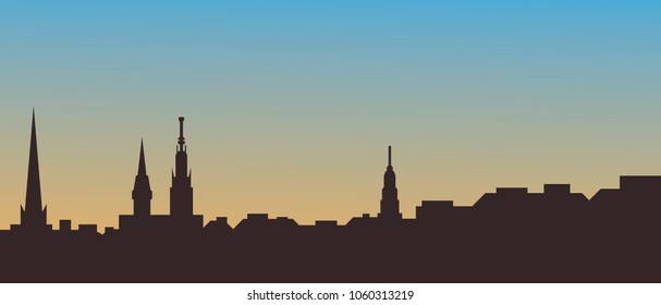 Hamburg City Sunset