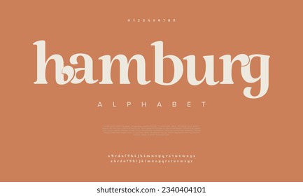 Hamburg creative modern urban alphabet font. Digital abstract moslem, futuristic, fashion, sport, minimal technology typography. Simple numeric vector illustration