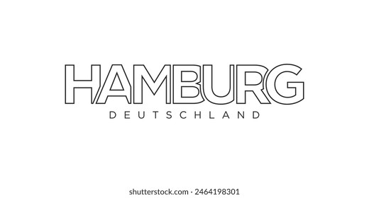 Hamburg Deutschland, modernes und kreatives Vektorillustration-Design mit der Stadt Deutschland