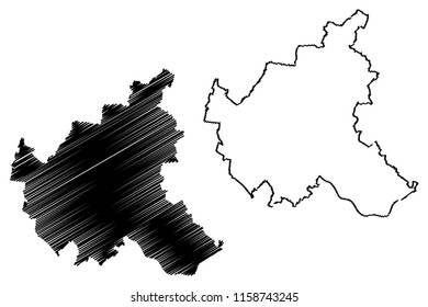 Hamburg (Federal Republic of Germany, State of Germany) map vector illustration, scribble sketch Free and Hanseatic City of Hamburg map