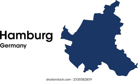 hamburg germany map in vectors