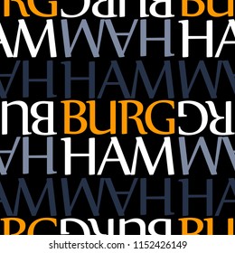Hamburg, Germany seamless pattern