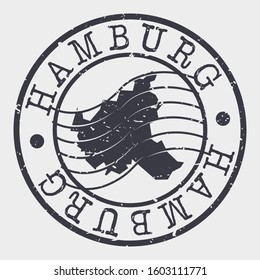 Hamburg Germany Stamp Postal. Map Silhouette Seal. Passport Round Design. Vector Icon. Design Retro Travel.