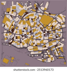 Hamburg Germany,city centre,accurate map,Urban detail Streets Roads color Map,editable vector element template image for marketing ,product ,wall art 