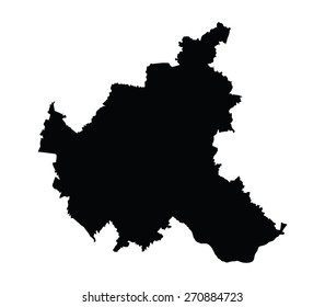Hamburg map silhouette vector, high detailed black silhouette illustration isolated on white background. Province in Germany.
