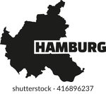 Hamburg map with title