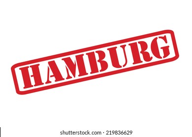 HAMBURG red rubber stamp text vector over a white background.