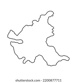 Mapa de la región de Hamburgo. Ilustración vectorial.