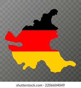 Hamburg region map. Vector illustration.