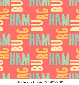 Hamburg seamless pattern. Autentic artistic design for background.