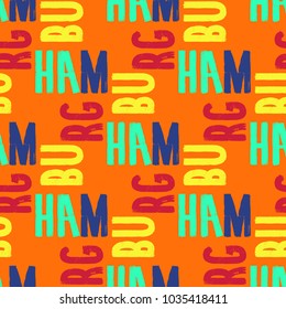 Hamburg seamless pattern. Authentic artistic design for background.