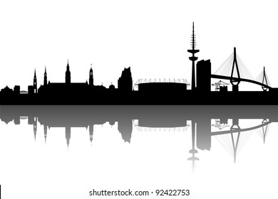 Hamburg Skyline abstract