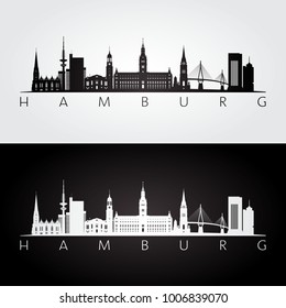 918 Hamburg skyline silhouette Images, Stock Photos & Vectors ...