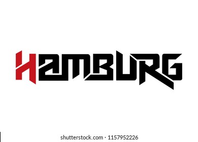 Hamburg typography design vector, for t-shirt, poster and other uses