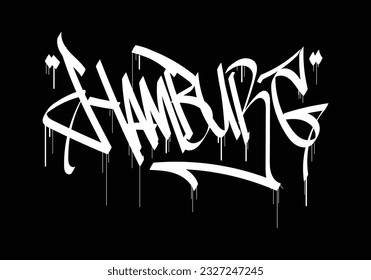 HAMBURG word graffiti tag style