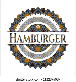 Hamburger arabic emblem. Arabesque decoration.