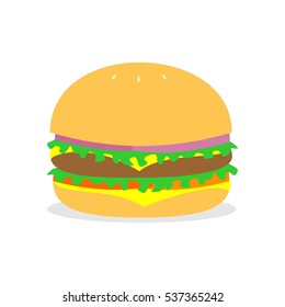 Hamburger art plain vector