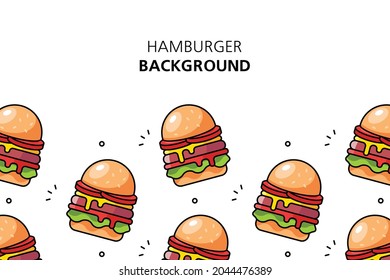 Hamburger background. Icon design. Template elements. isolated on white background