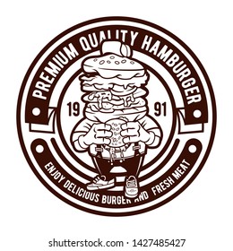 Hamburger Badge Logo Template Design