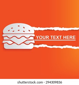 Hamburger banner design,clean vector
