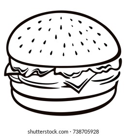 A hamburger, beefburger or burger is a sandwich consisting of one or more cooked patties of ground meat, usually beef, placed inside a sliced bread roll or bun. 