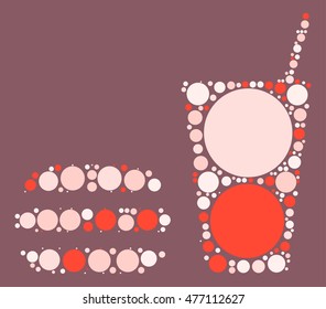 Hamburger and beveragesshape vector design by color point