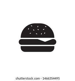 hamburger black icon on isolated background