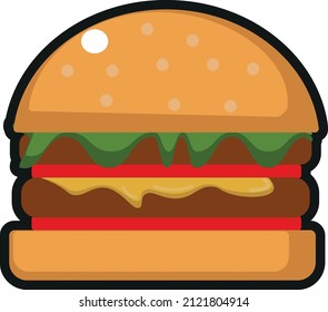 hamburguesa con contorno rm negro