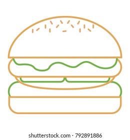 hamburger bread bun lettuce and cheese fresh