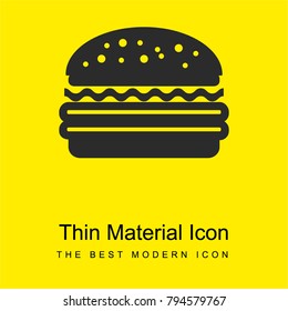 Hamburger bright yellow material minimal icon or logo design