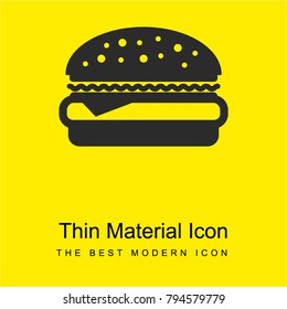 Hamburger bright yellow material minimal icon or logo design