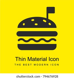 Hamburger bright yellow material minimal icon or logo design