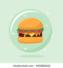 Hamburger in Blasdesign, Vektorgrafik