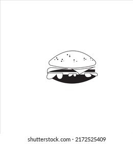 hamburger bun icon, burger bun vector 