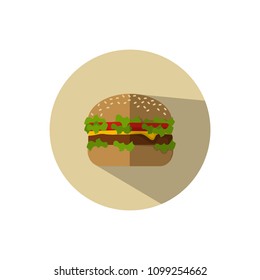 Hamburger burger flat design