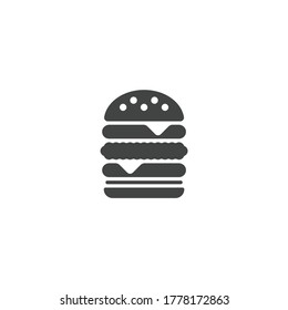 hamburger, burger icon vector illustration